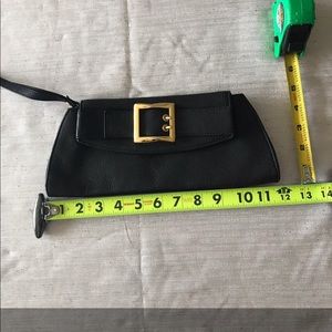 Zina Eva vintage Black Pebbled Leather Baguette